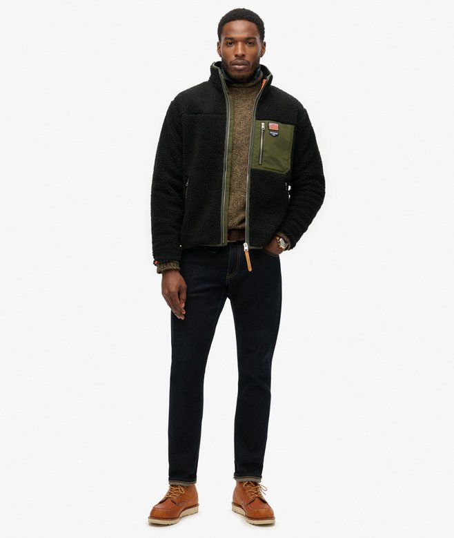 SUPERDRY ΑΝΔΡΙΚΟ ΜΠΟΥΦΑΝ VINTAGE RETRO FULL ZIP FLEECE M2014141A 02A BLACK - Image 3