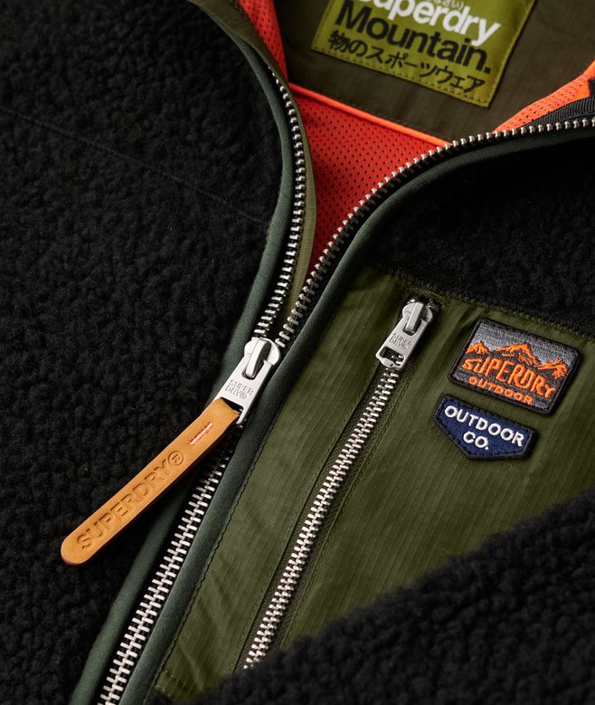 SUPERDRY ΑΝΔΡΙΚΟ ΜΠΟΥΦΑΝ VINTAGE RETRO FULL ZIP FLEECE M2014141A 02A BLACK - Image 5